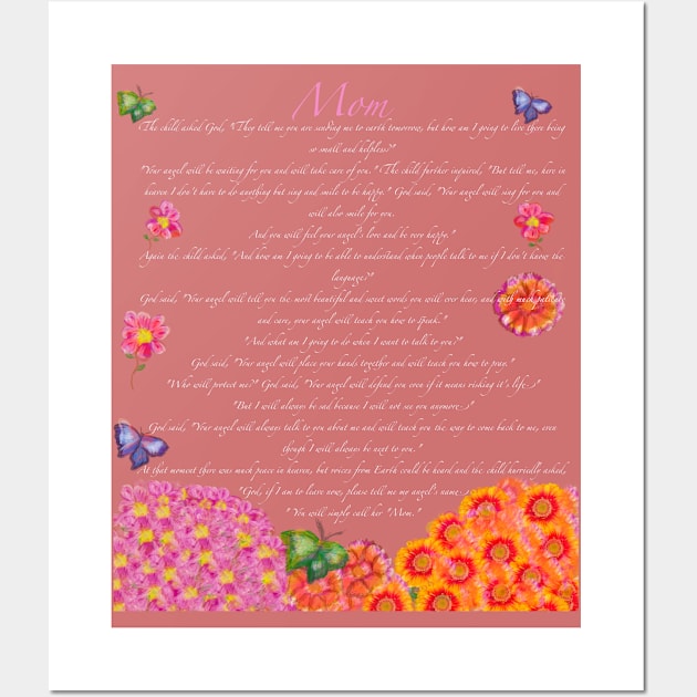 Mother’s Day You will simply call her mom Beautiful poem about motherhood Wall Art by Artonmytee